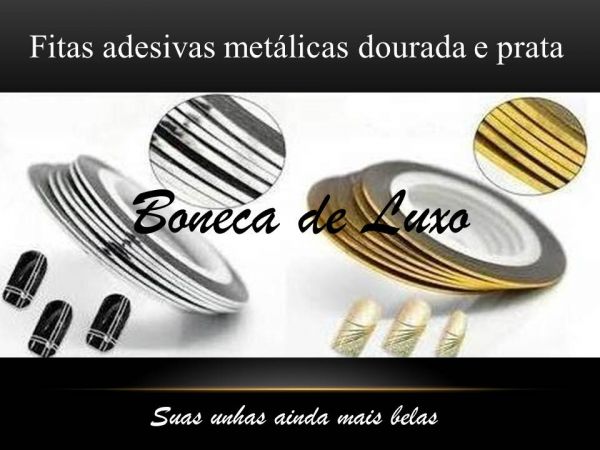 Fita adesiva dourada ou prata