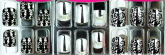 Unhas cromadas prateadas